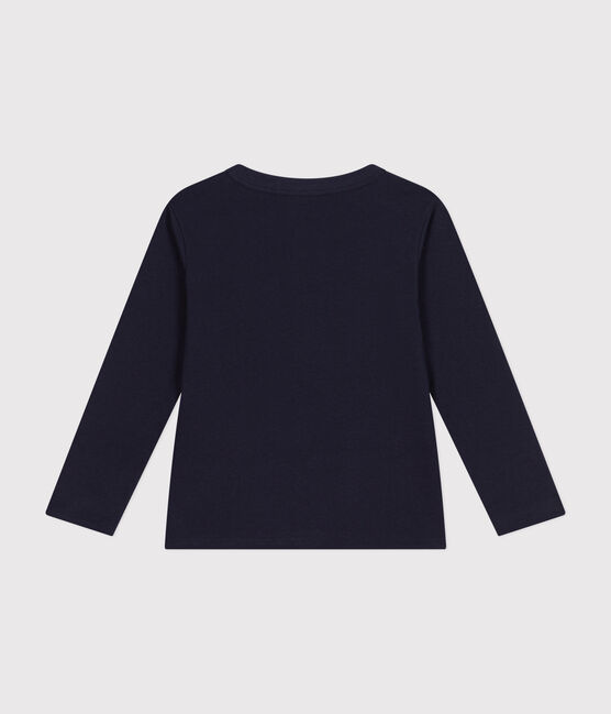 Tee-shirt manches longues en jersey fin enfant garçon bleu SMOKING