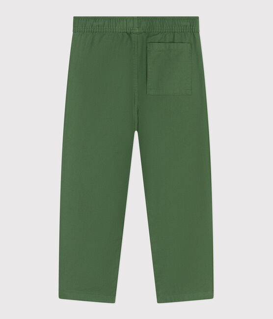 Pantalon enfant en coton vert PALMERAIE