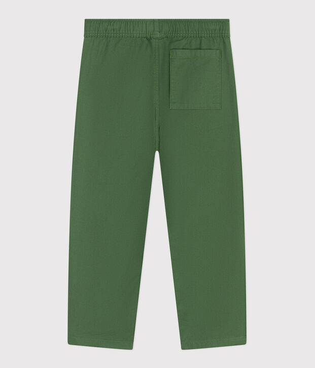 Pantalon enfant en coton vert