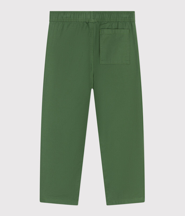 Pantalon enfant en coton vert