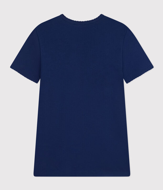 Tee-shirt L'ICONIQUE cocotte en coton Femme bleu fonc&eacute;