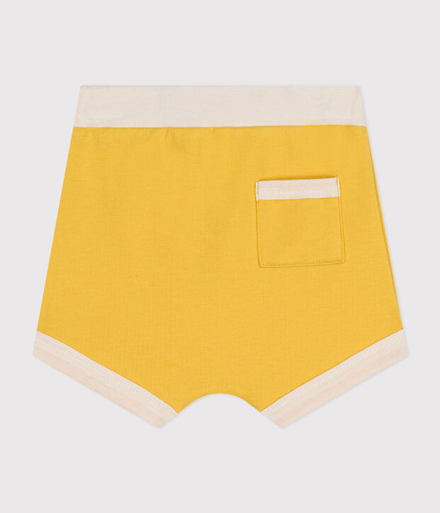 Short en molleton l&eacute;ger b&eacute;b&eacute; jaune