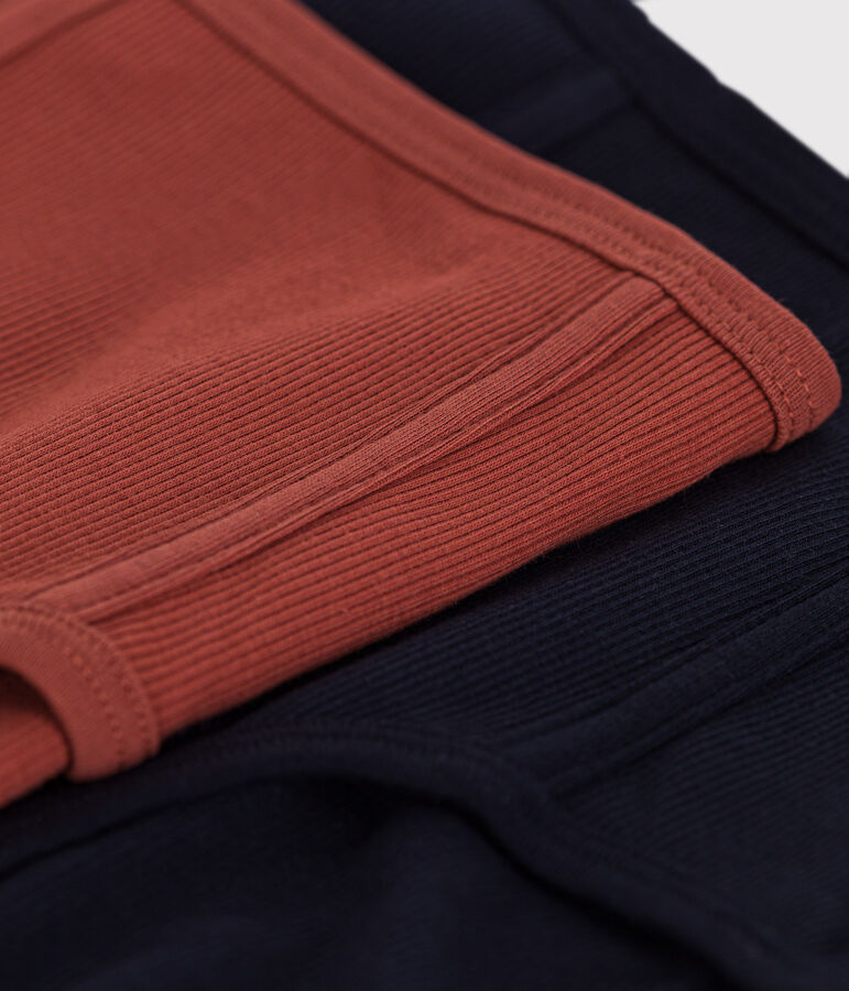 Lot de 2 culottes unies en coton et &eacute;lasthanne femme multicouleur