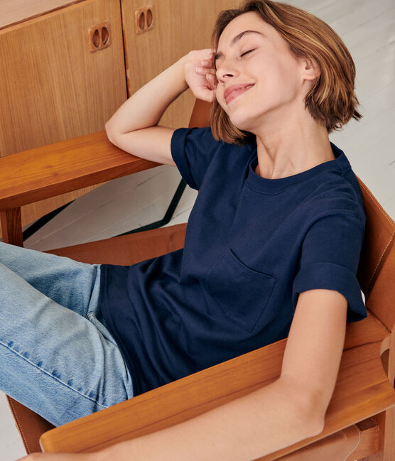 T-shirt Femme/Homme bleu SMOKING