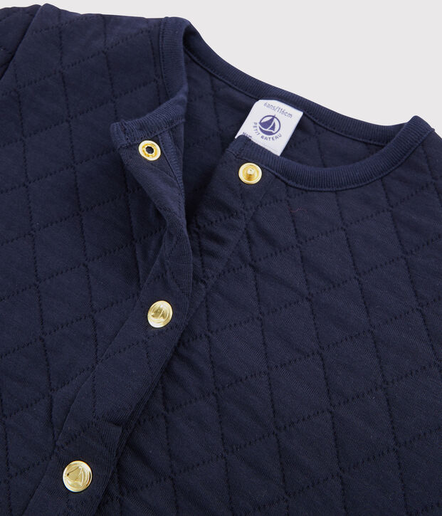 Cardigan en tubique enfant fille bleu marine