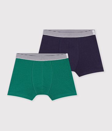 Lot de boxers enfant en coton et élasthanne uni