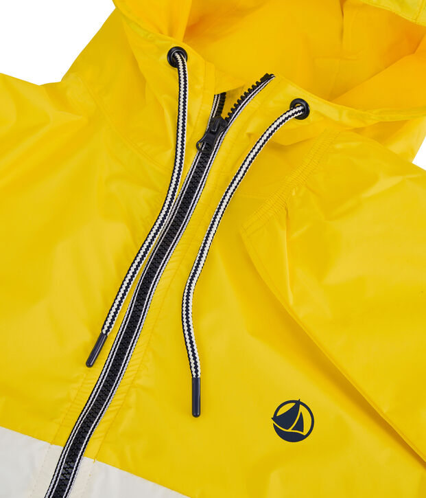 Coupe-vent court mixte bleu/blanc/jaune