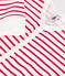Pyjama sans pieds en coton bébé blanc ECUME/rouge TERKUIT