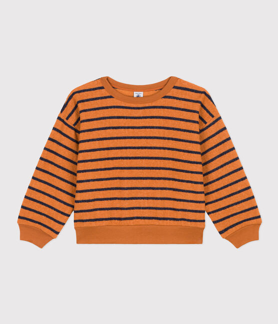Sweatshirt en bouclette éponge enfant fille / garçon ECUREUIL/ SMOKING