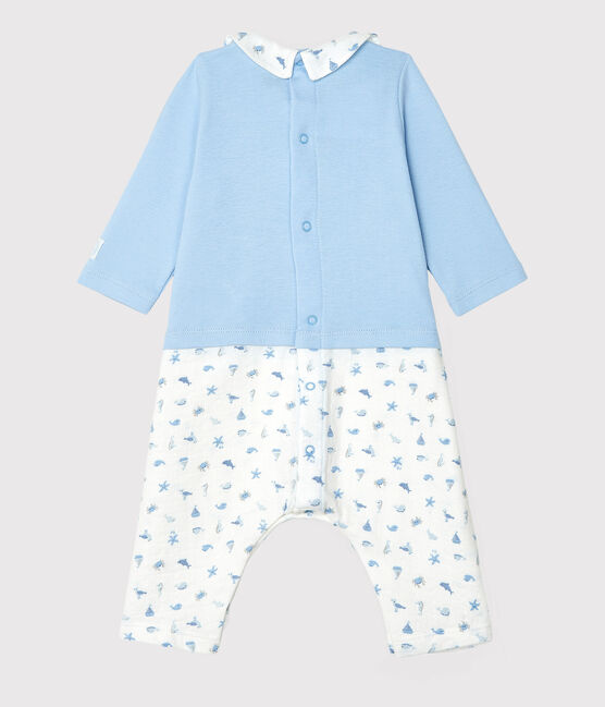 Combinaison longue bébé garçon bleu JASMIN/blanc MULTICO