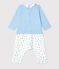 Combinaison longue bébé garçon bleu JASMIN/blanc MULTICO