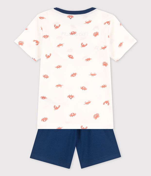 Pyjacourt crabes petit gar&ccedil;on en coton blanc/multicouleur