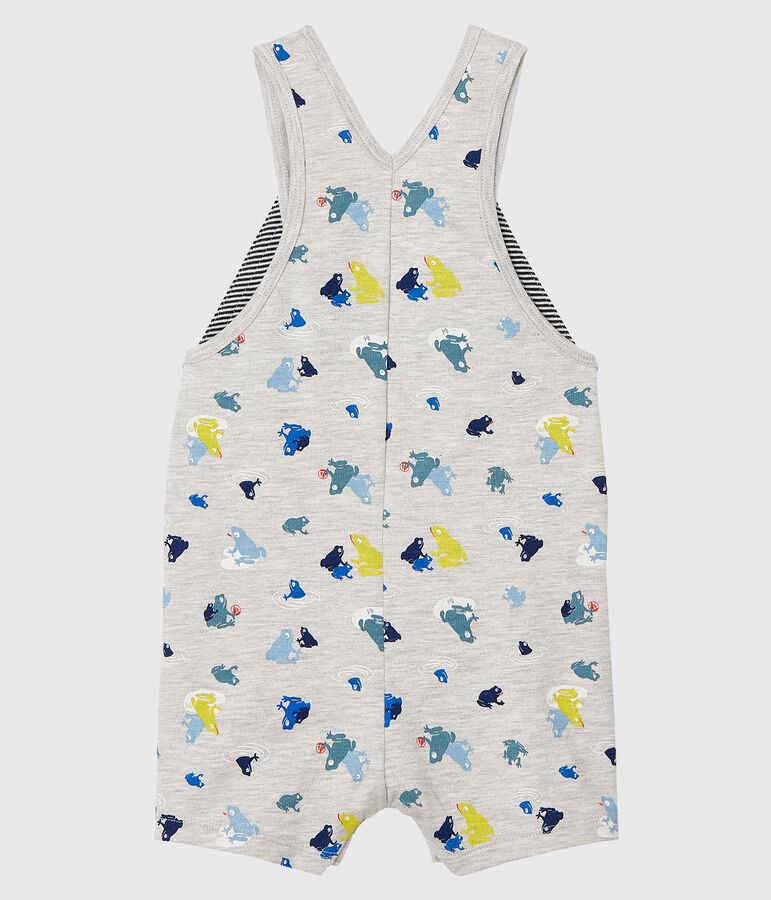 Salopette b&eacute;b&eacute; gar&ccedil;on imprim&eacute;e gris/multicouleur