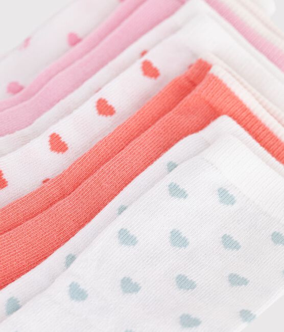 5 paires de chaussettes enfant fille en coton imprimé à fleurs variante 1