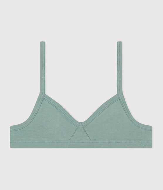 Soutien-gorge enfant en coton vert PAUL