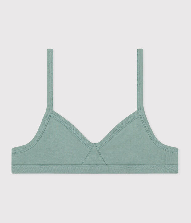 Soutien-gorge enfant en coton vert