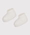 Chaussons naissance en coton bébé  blanc MARSHMALLOW