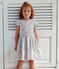 Robe enfant en coton manches courtes fleurie blanc MARSHMALLOW/blanc MULTICO