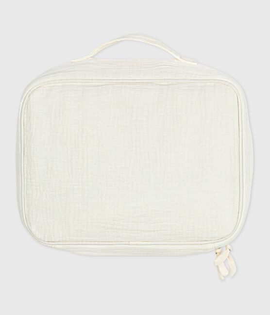 Valisette naissance en gaze de coton brodé blanc MARSHMALLOW
