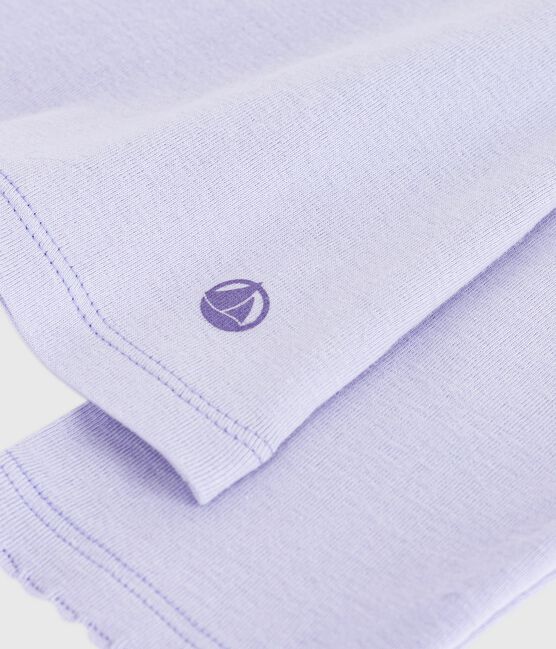 Tee-shirt femme l'iconique cocotte en coton manches longues violet PARME