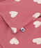 Pyjama short enfant en coton coeurs rose/blanc