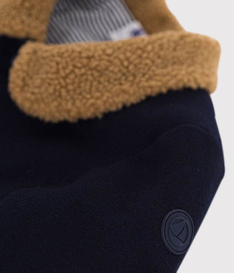 Veste en drap de laine b&eacute;b&eacute; bleu SMOKING