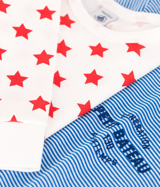 Lot de 2 pyjamas étoile et rayé en coton enfant variante 1