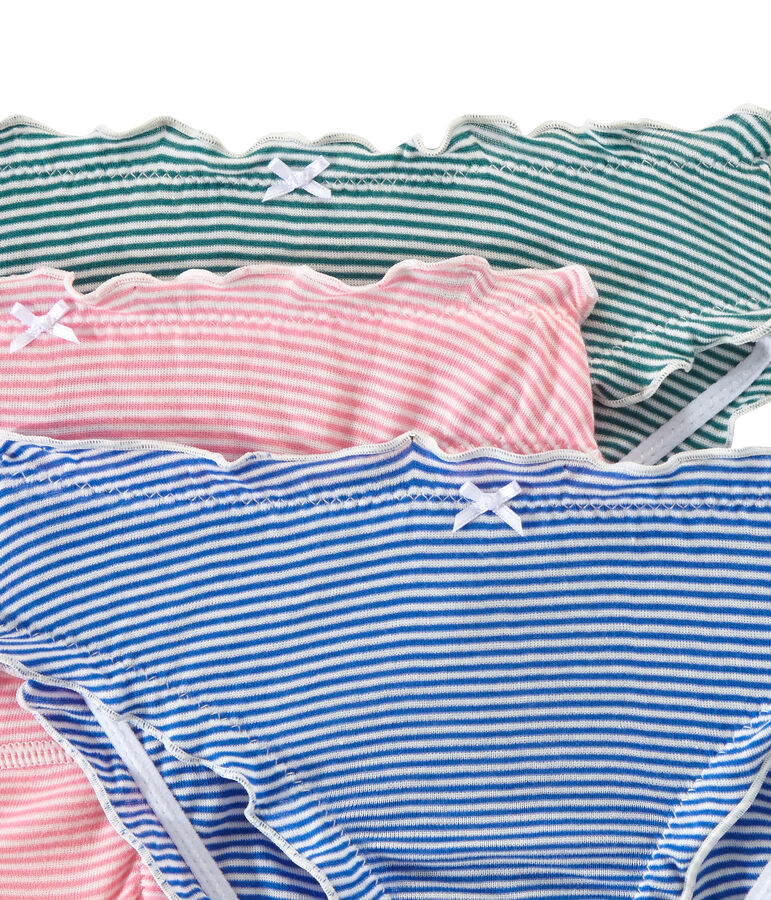 Lot de 3 culottes &agrave; volants femme blanc