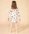 Chemise de nuit chien petite fille en molleton blanc MARSHMALLOW/blanc MULTICO