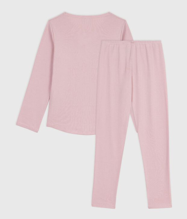 Pyjama enfant en coton rose clair