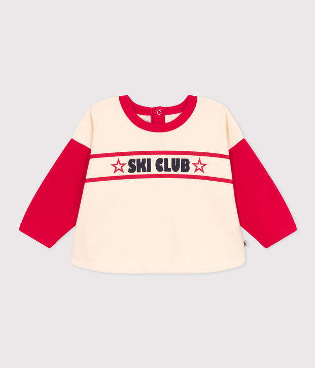 Sweatshirt en molleton imprim&eacute; b&eacute;b&eacute; &eacute;cru/CORIDA