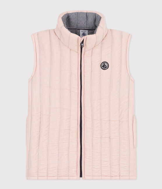 Veste sans manche en tubique enfant fille / garçon rose SALINE