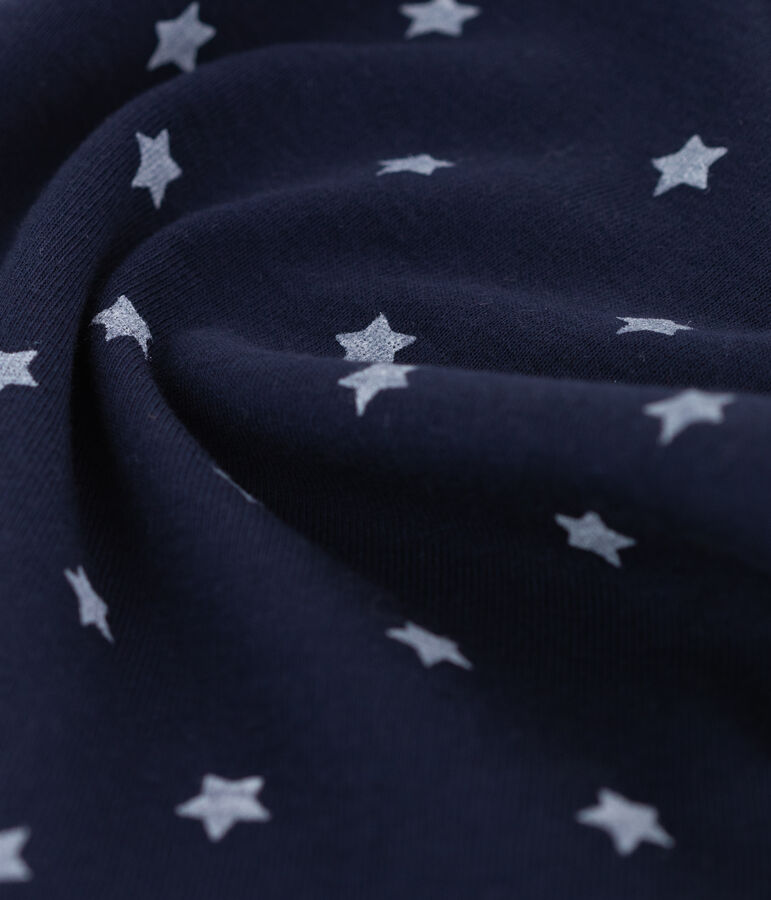 Body manches longues col roul&eacute; b&eacute;b&eacute; mixte bleu/blanc