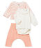 Ensemble 3 pièces bébé fille blanc MARSHMALLOW/rose ROSAKO CN