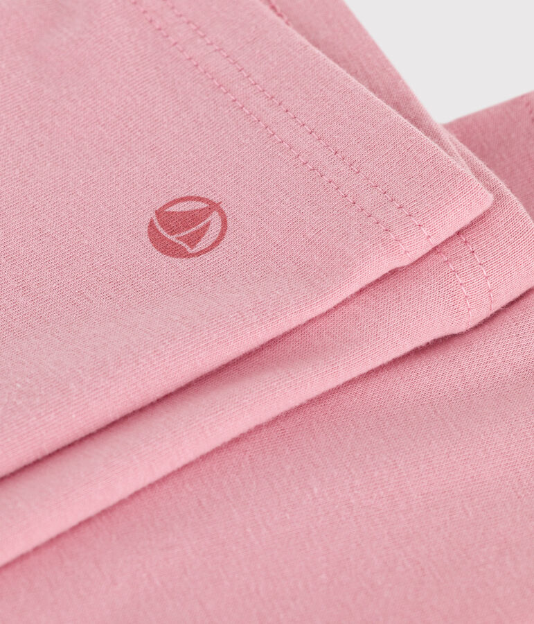 Legging enfant en coton uni rose CHARME