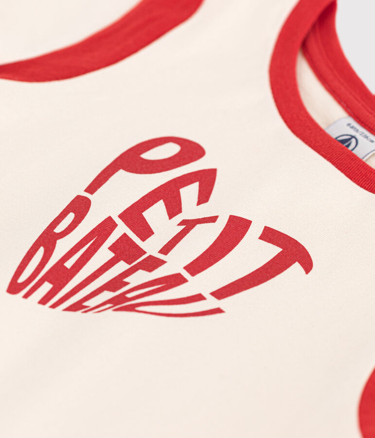 Tee-shirt en jersey enfant fille &eacute;cru AVALANCHE