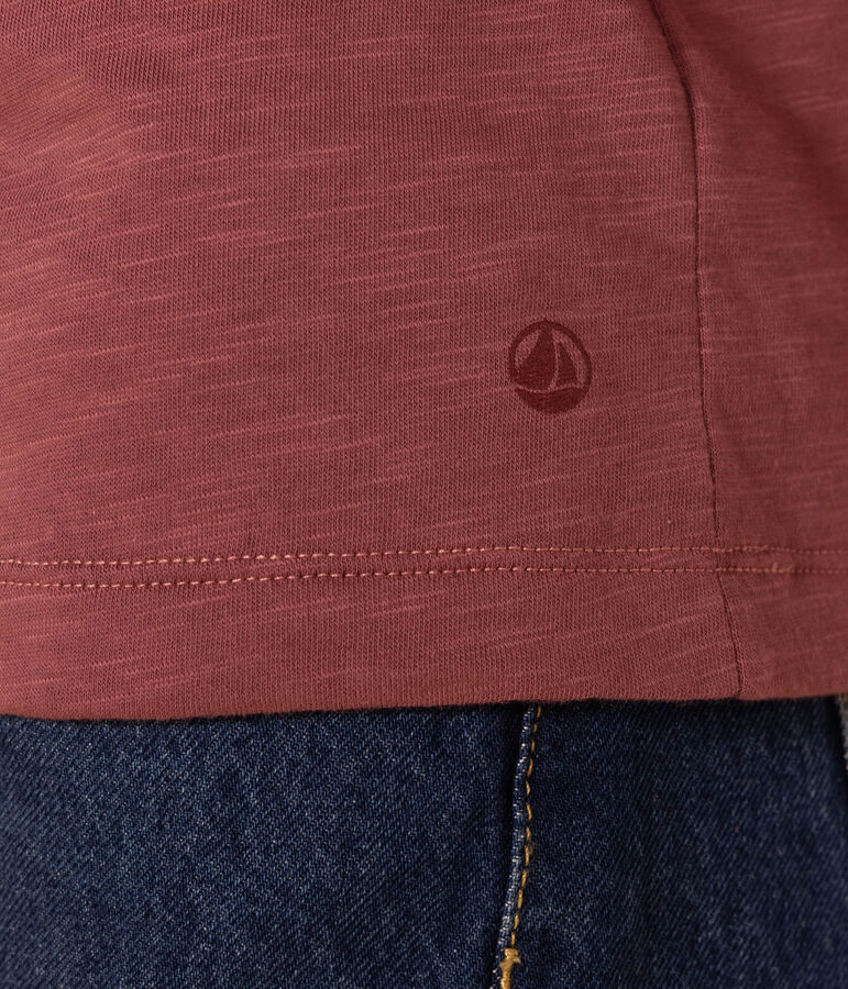 Tee-shirt LE DROIT col rond en coton Femme marron