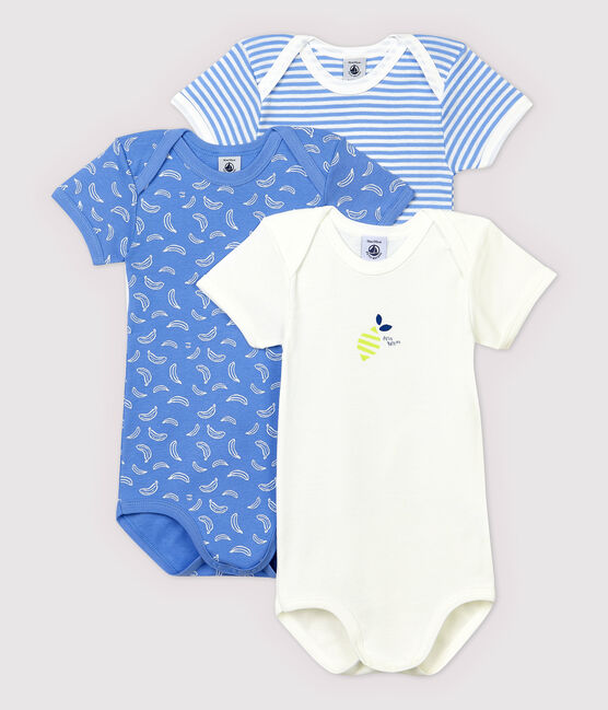 Lot De 3 Bodies Manches Courtes Citron Bebe Variante 1 Petit Bateau