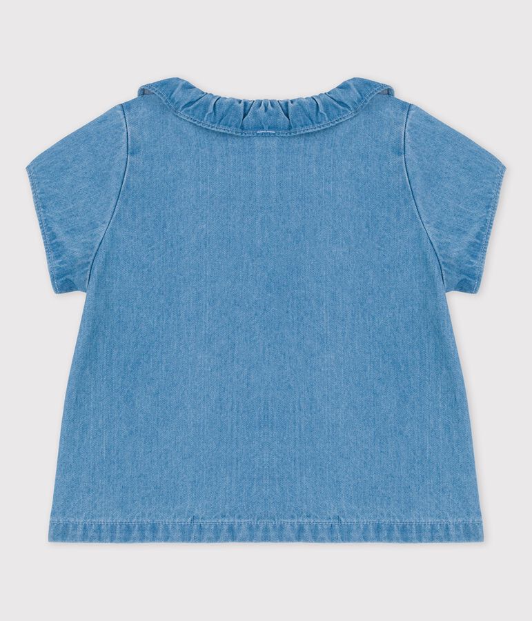 Blouse en denim l&eacute;ger bio b&eacute;b&eacute; bleu DENIM CLAIR