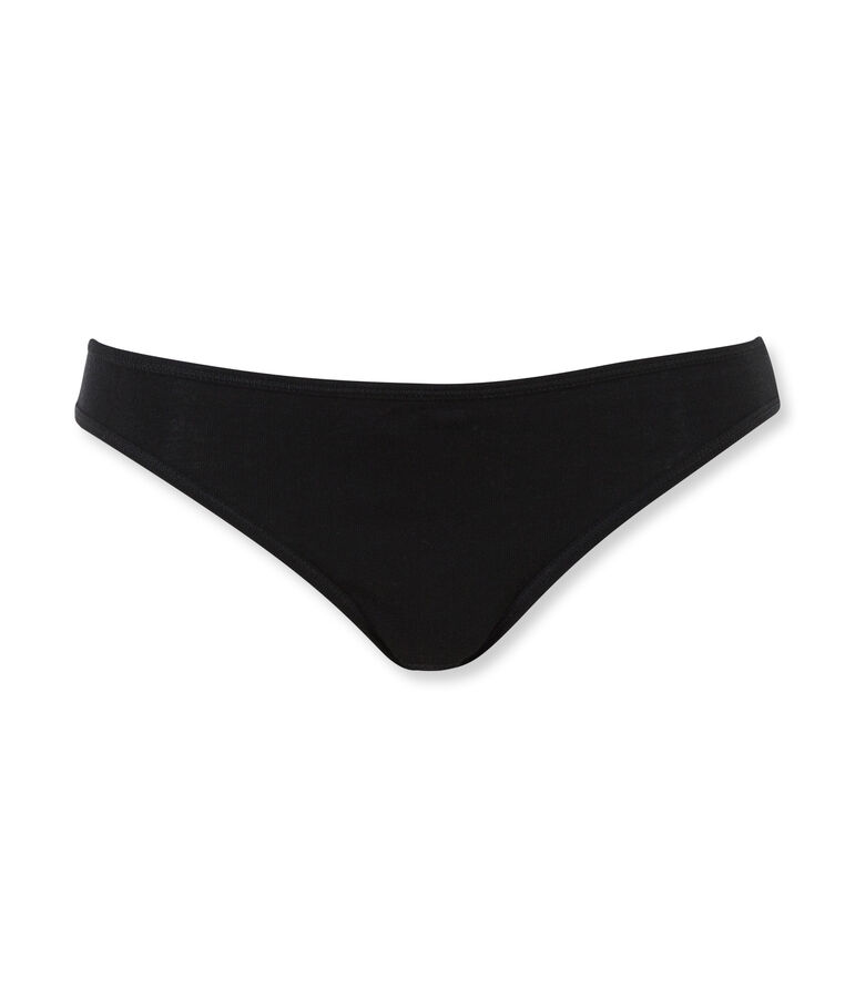 Culotte femme en coton l&eacute;ger noir NOIR