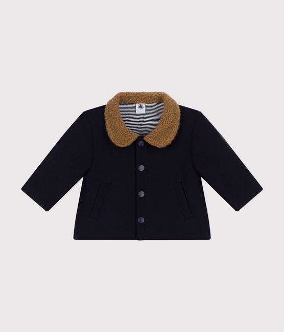 Veste en drap de laine bébé bleu SMOKING