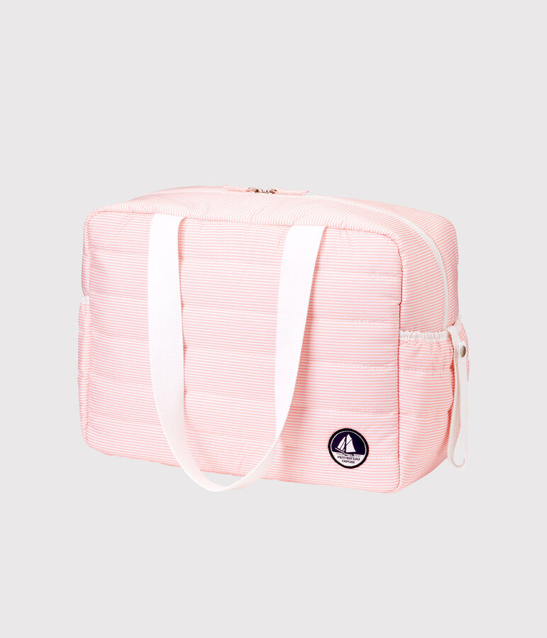 Sac &agrave; langer b&eacute;b&eacute; mixte milleraies rose/blanc