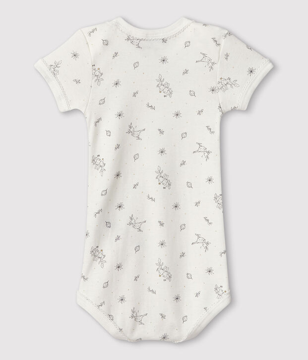 Body &agrave; imprim&eacute; petit oiseau b&eacute;b&eacute; fille blanc/multicouleur