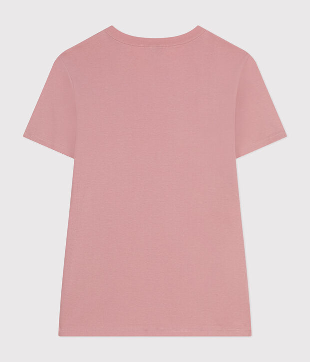 Tee-shirt l'Iconique en coton uni femme rose