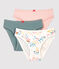 Lot de 3 culottes petite fille en coton biologique variante 1