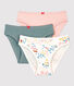 Lot de 3 culottes petite fille en coton biologique