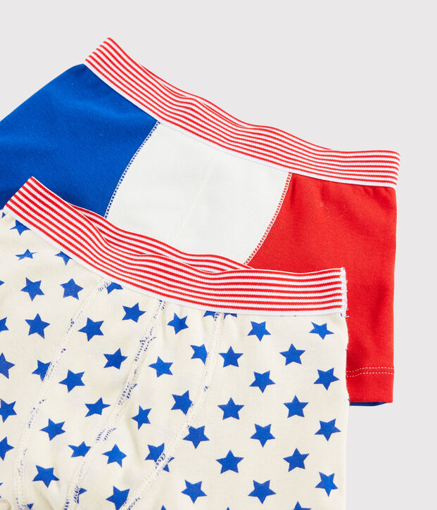 Lot de 2 boxers Made in France petit gar&ccedil;on multicouleur