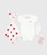 Ensemble cadeau naissance body, doudou et chaussettes en coton