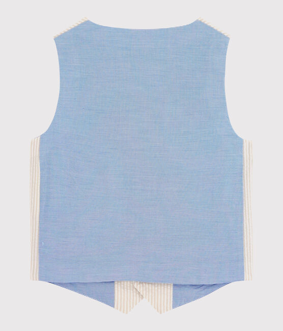 Gilet sans manches garcon beige BEIGE/blanc MARSHMALLOW