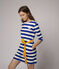 Robe rayée manches longues Femme bleu SURF/blanc MARSHMALLOW